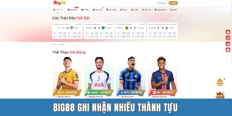 BIG88 ghi nhận nhiều thành tựu