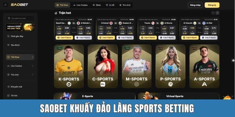 Trang cược bóng đá SAOBET hấp dẫn